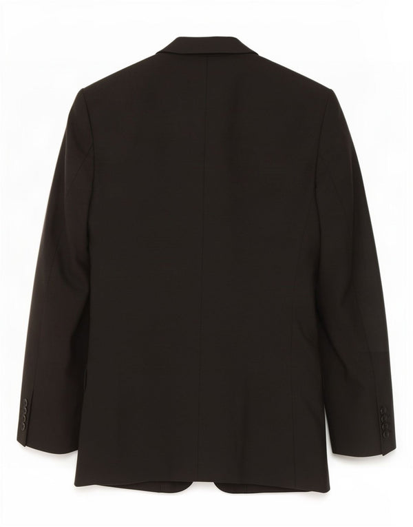 Jaqueta blazer masculina Zara com 3 botões Reino Unido 36 pequena lã preta