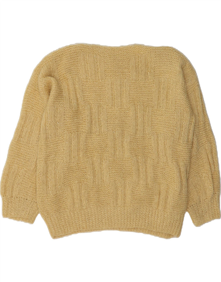 VINTAGE Womens Boat Neck Jumper Sweater UK 18 XL Beige Vintage Vintage and Second-Hand Vintage from Messina Hembry 