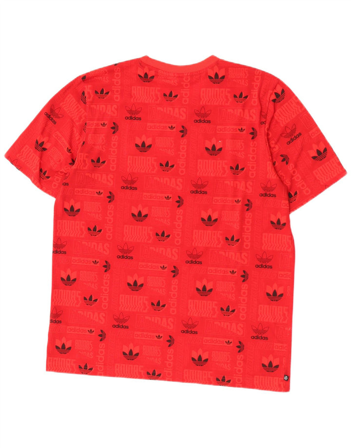 Camiseta Adidas Masculina Regular Graphic Top Médio Poliéster Vermelho
