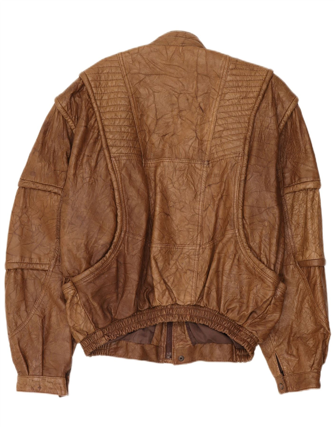 Jaqueta de couro masculina vintage UK 42 XL marrom