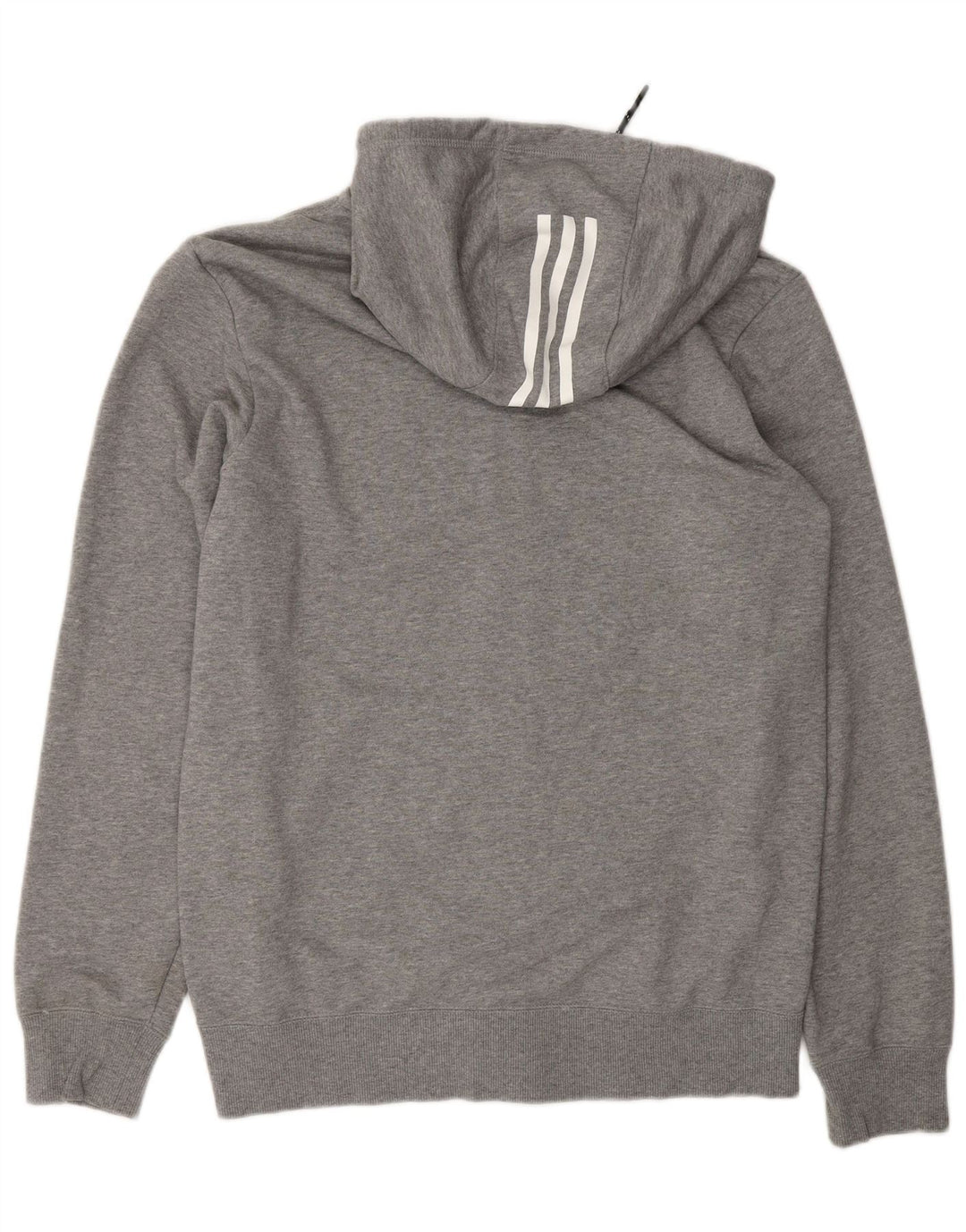 ADIDAS Masculino Climalite Graphic Zip Suéter com capuz médio algodão cinza