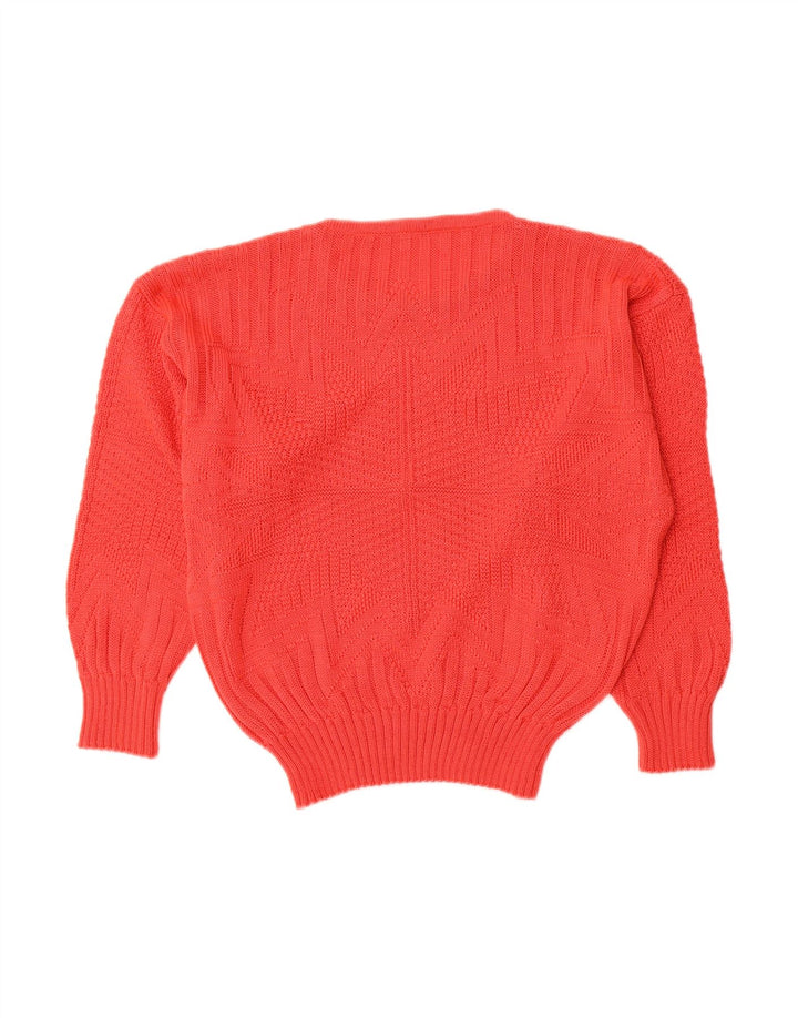 Suéter feminino VINTAGE com gola canoa IT 50 XL vermelho