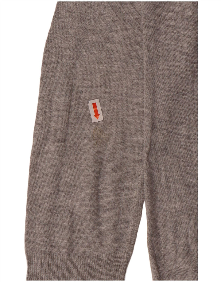Suéter feminino Zara com gola canoa UK 14 cinza médio