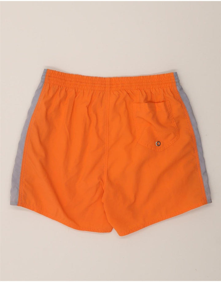 Arena Mens Natação Shorts Médio Laranja Colourblock Nylon