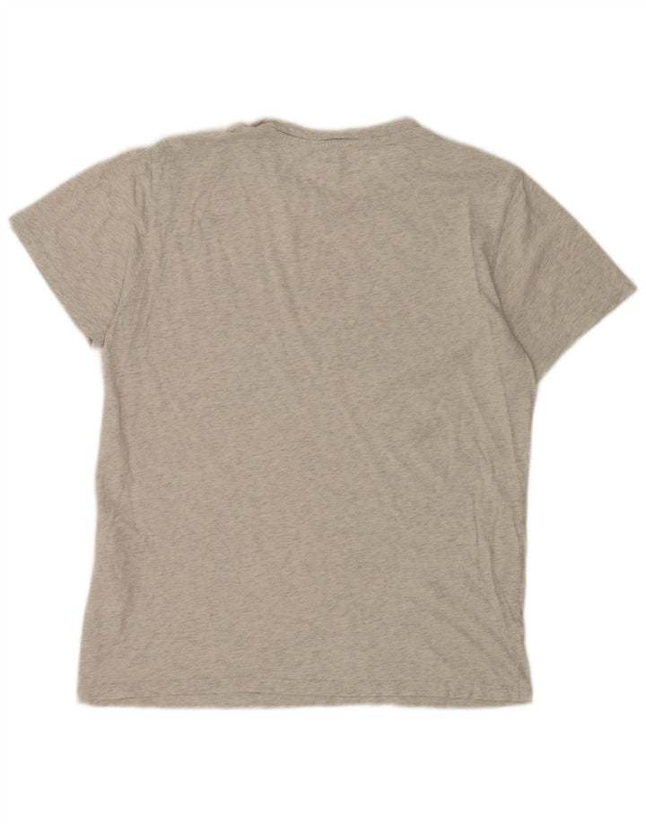Camiseta gráfica masculina Levi's Top algodão manchado cinza médio