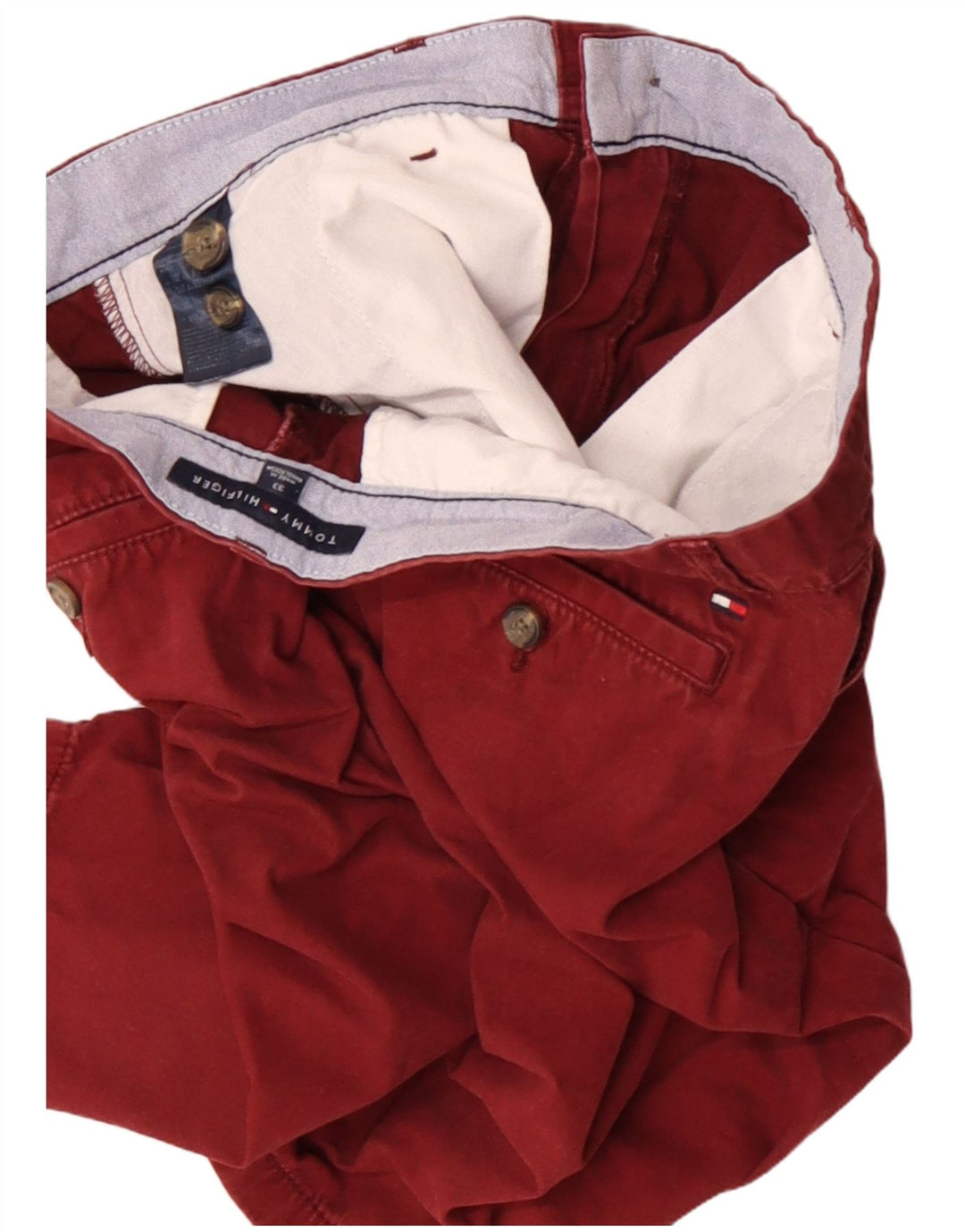 Tommy Hilfiger Mens Chino Shorts W33 Médio Algodão Marrom