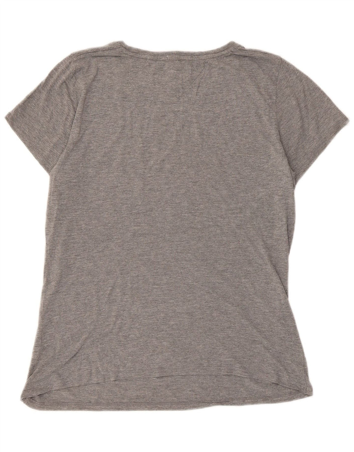 Tommy Hilfiger Camiseta feminina gráfica Top UK 14 Médio Cinza