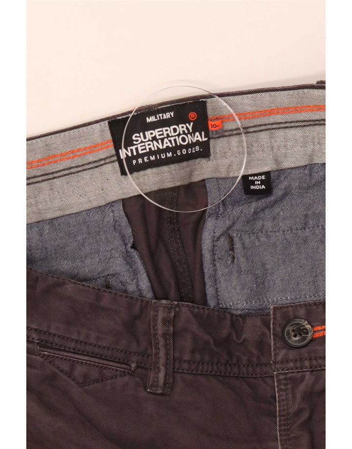 Calça Chino Superdry Masculina Slim W30 L32 Marrom