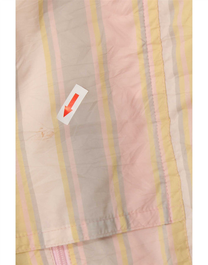 Macacão de esqui feminino com capuz Colmar IT 42 poliamida listrada rosa pequena