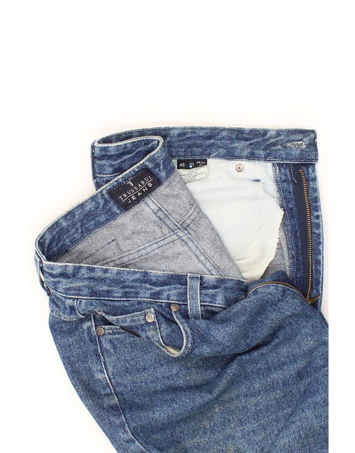 TRUSSARDI Womens Straight Jeans W29 L30  Blue Cotton Vintage Trussardi and Second-Hand Trussardi from Messina Hembry 