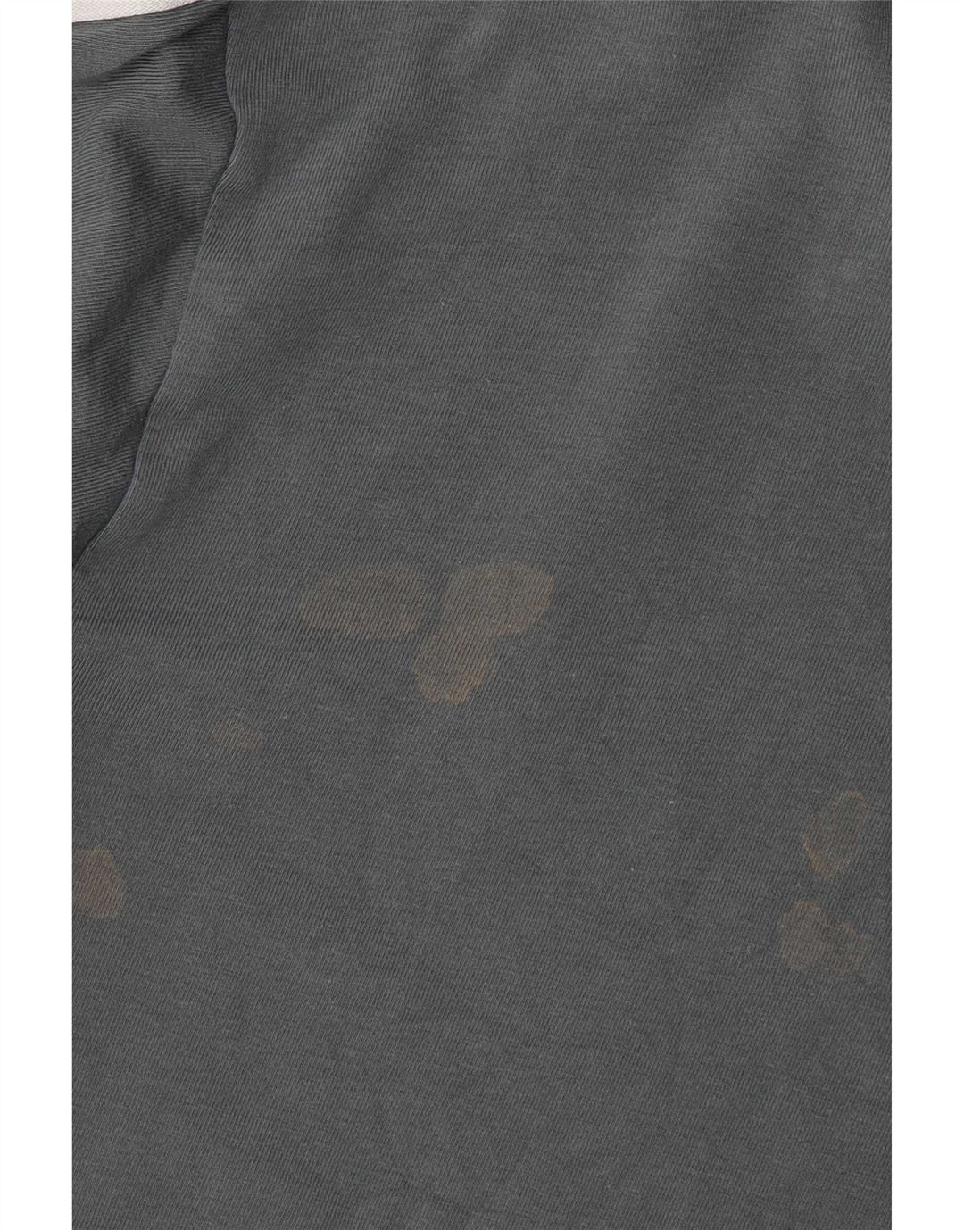 Top feminino Adidas manga comprida UK 16 grande algodão cinza