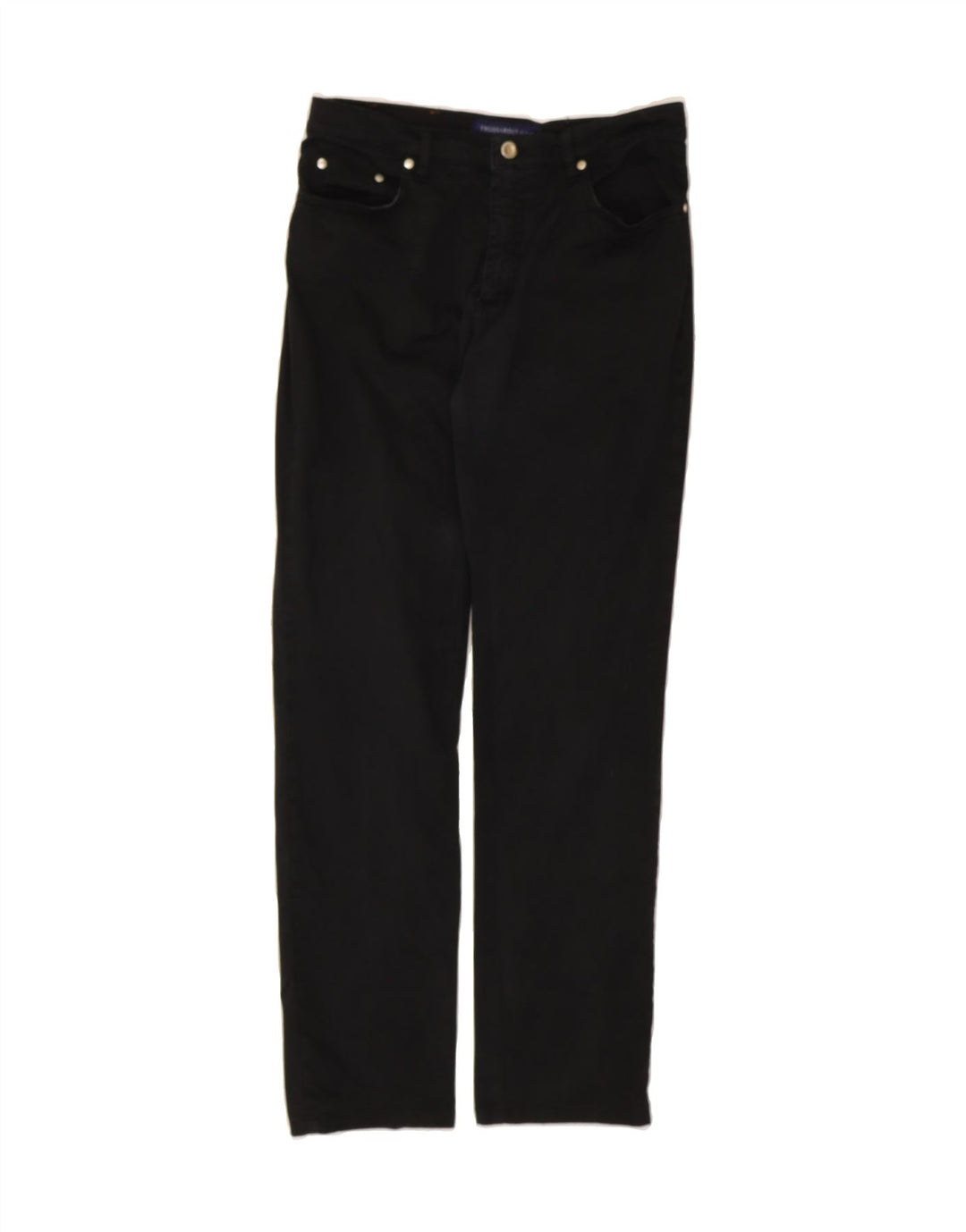 TRUSSARDI Womens Straight Casual Trousers W30 L32 Black Cotton Vintage Trussardi and Second-Hand Trussardi from Messina Hembry 