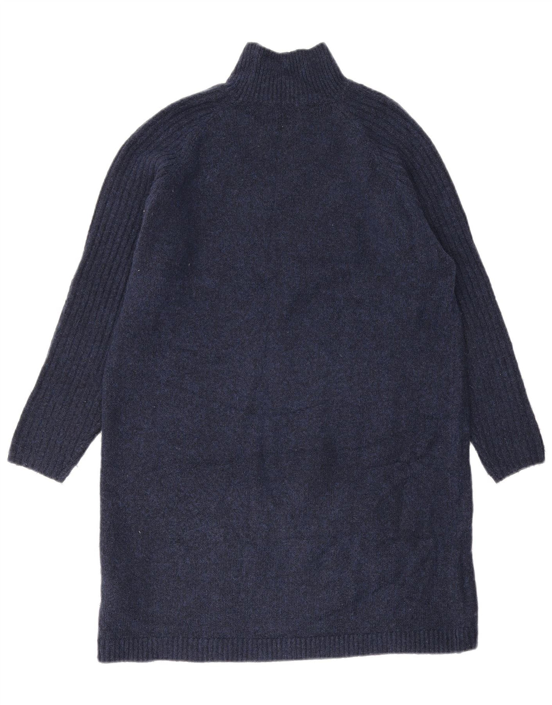 Zara Womens Jumper Dress UK 14 Médio Azul Marinho Acrílico