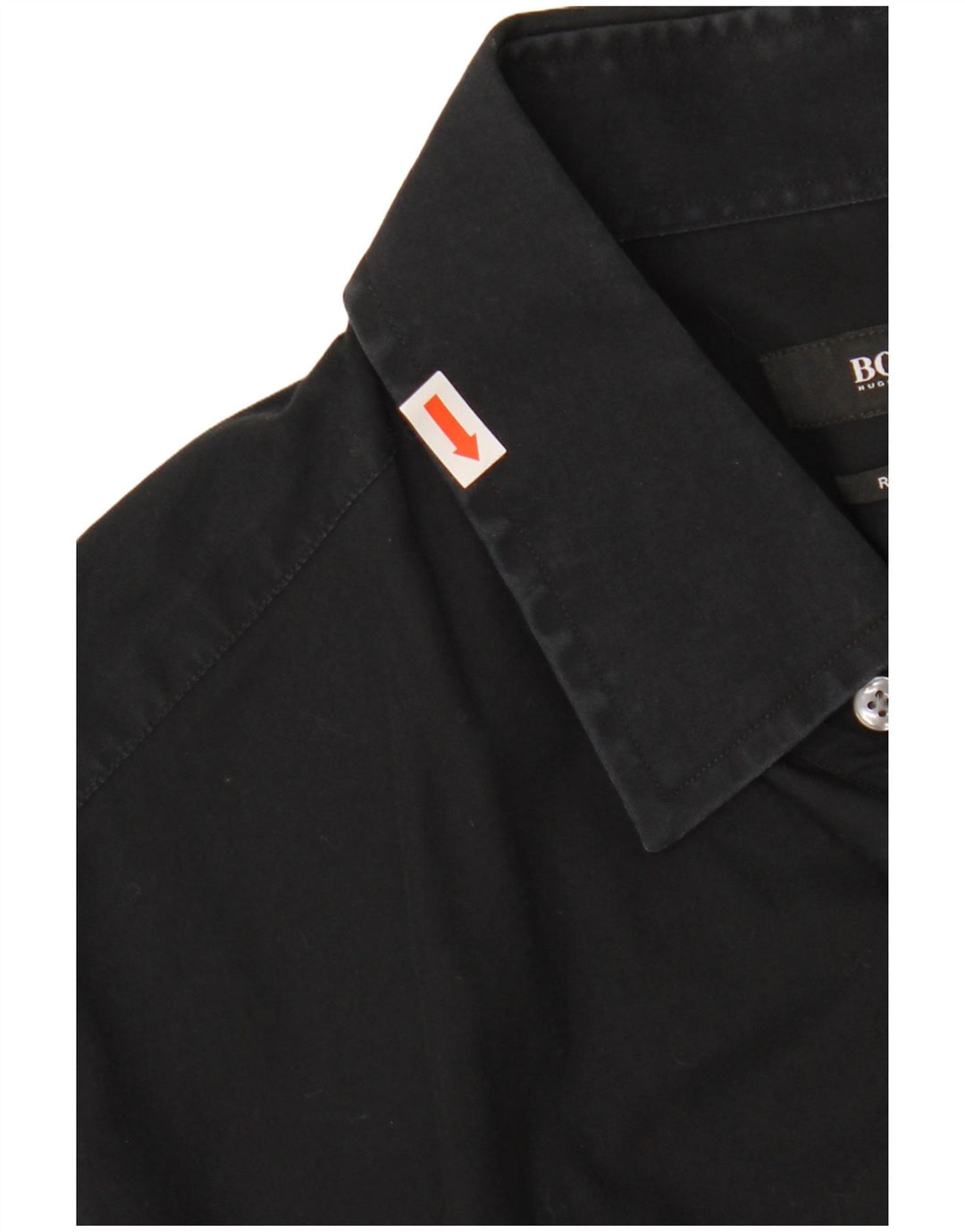 Camisa masculina de ajuste regular HUGO BOSS tamanho 16 1/2 42 grande preta