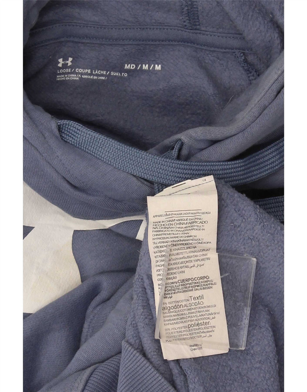 Under Armour Mens Graphic Hoodie Jumper Médio Algodão Azul
