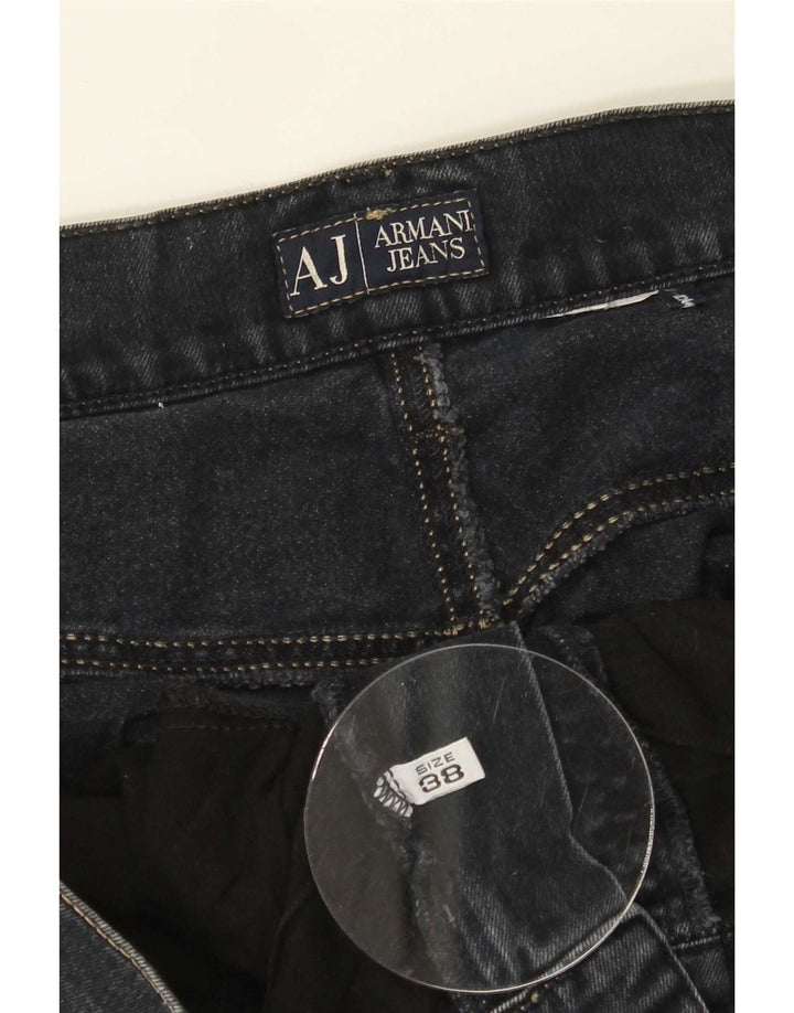Armani Calça jeans reta masculina W38 L27 Azul marinho
