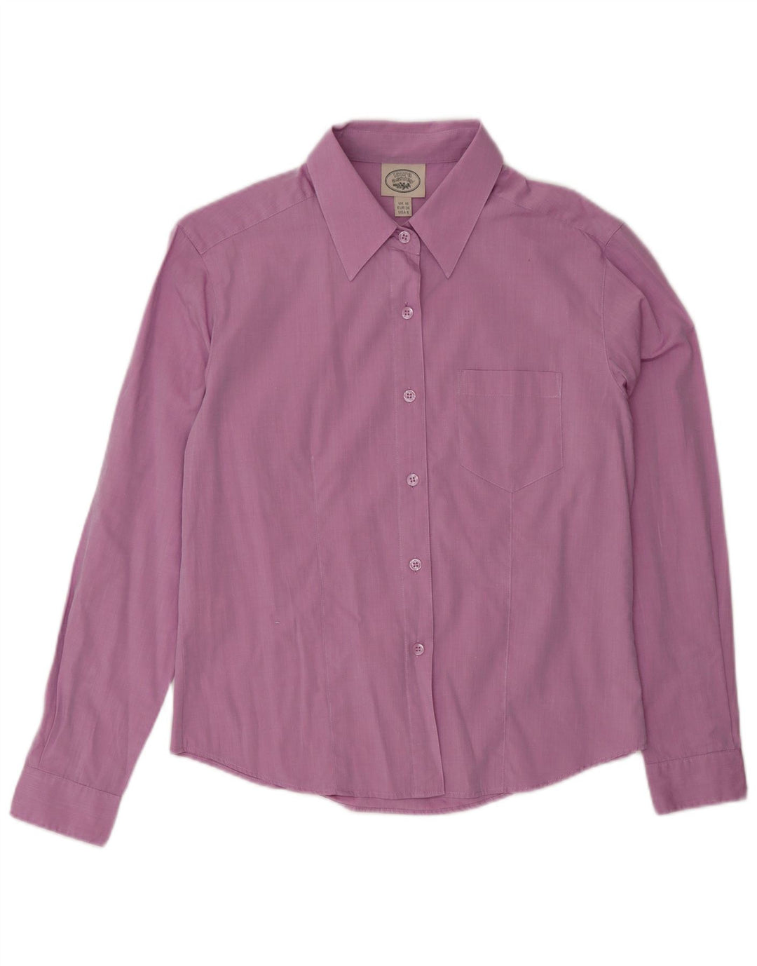 Camisa feminina LAURA ASHLEY UK 10 algodão roxo pequeno