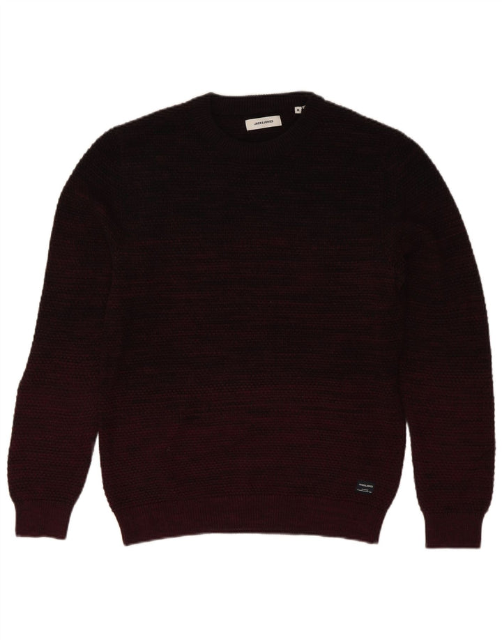 Suéter masculino JACK & JONES com gola redonda, algodão médio cor de vinho