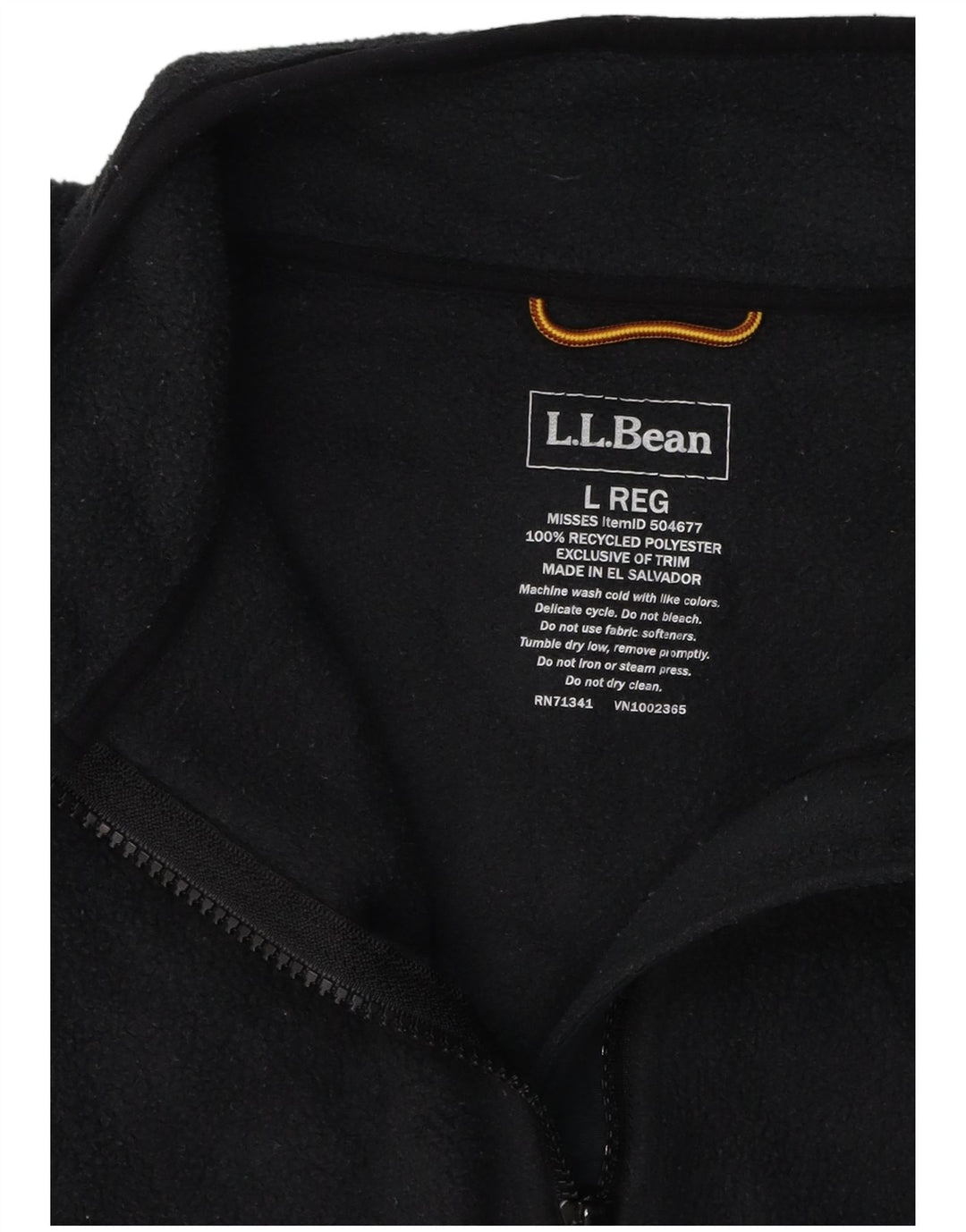 Jaqueta de lã feminina L.L.BEAN Reino Unido 16 grande poliéster preto