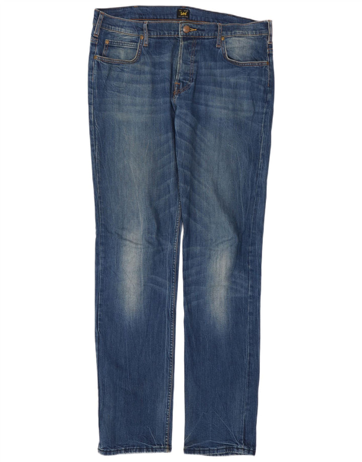Lee Mens Powell Slim Jeans W36 L36 Azul Algodão
