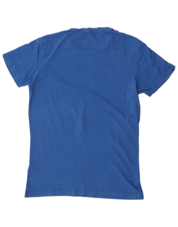 Camiseta masculina Calvin Klein Jeans top pequeno azul algodão