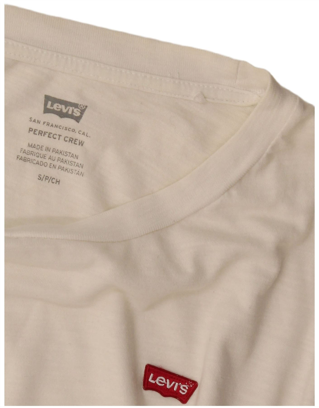 Camiseta Levi's Masculina Perfect Crew Top Pequeno Branco