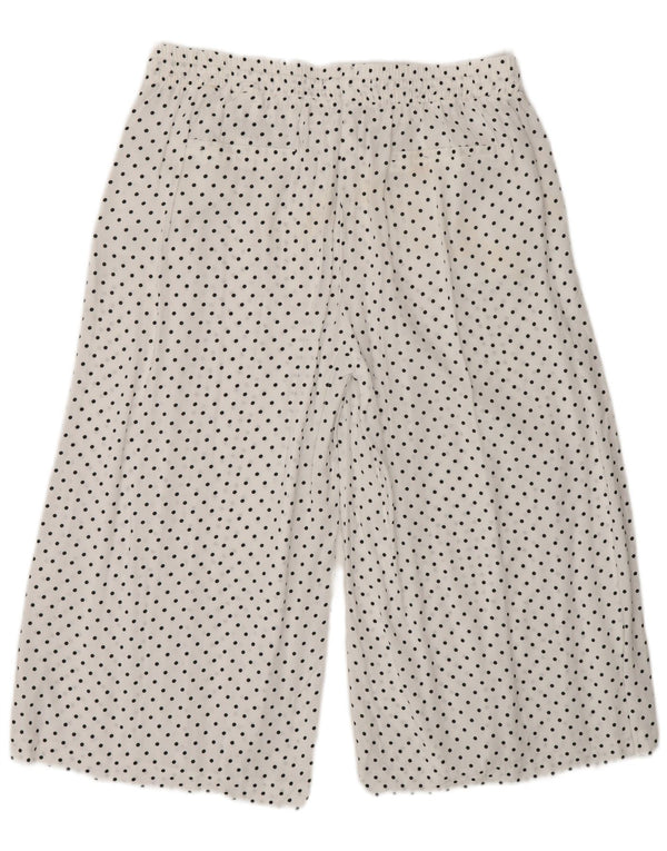 Calça capri feminina Marks & Spencer Reino Unido 14 grande W30 L19 bolinhas brancas