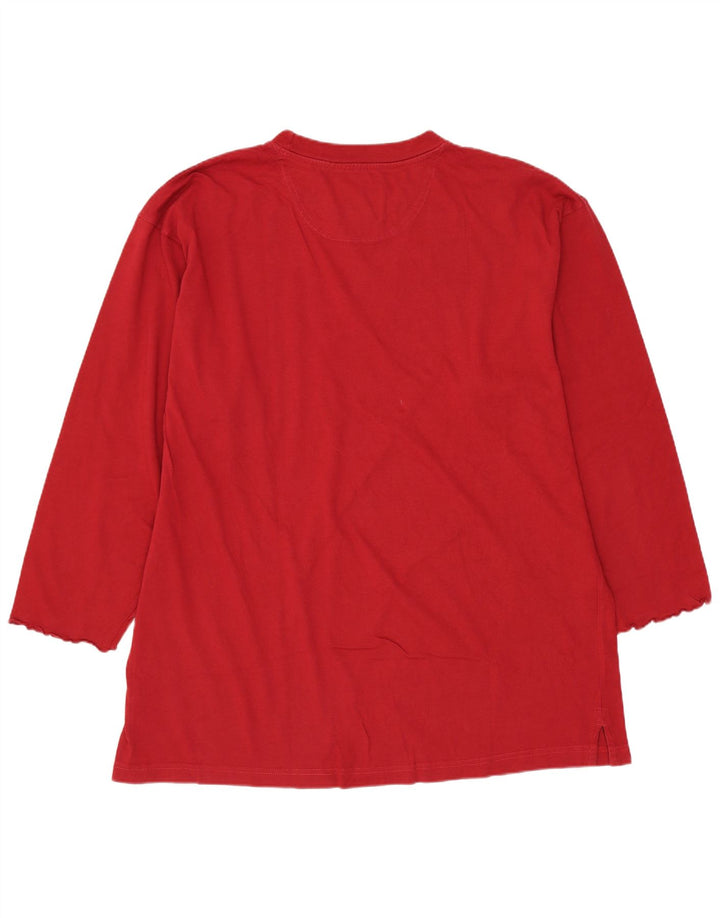 Woolrich masculino top manga 3/4 grande algodão vermelho