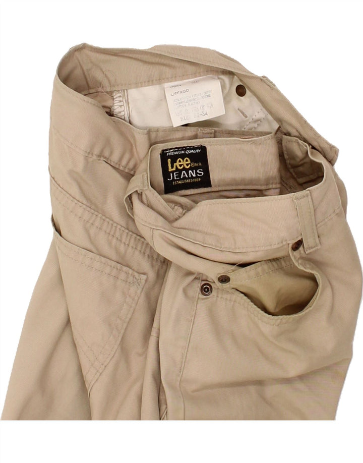 LEE Mens Straight Casual Trousers W32 L29 Beige Cotton Vintage Lee and Second-Hand Lee from Messina Hembry 
