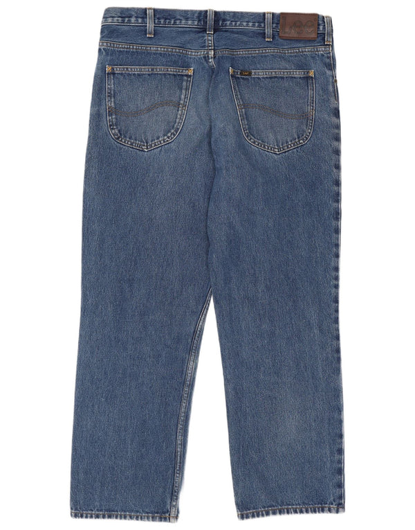 Lee Mens Brooklyn Comfort Straight Jeans W38 L30 Azul Algodão