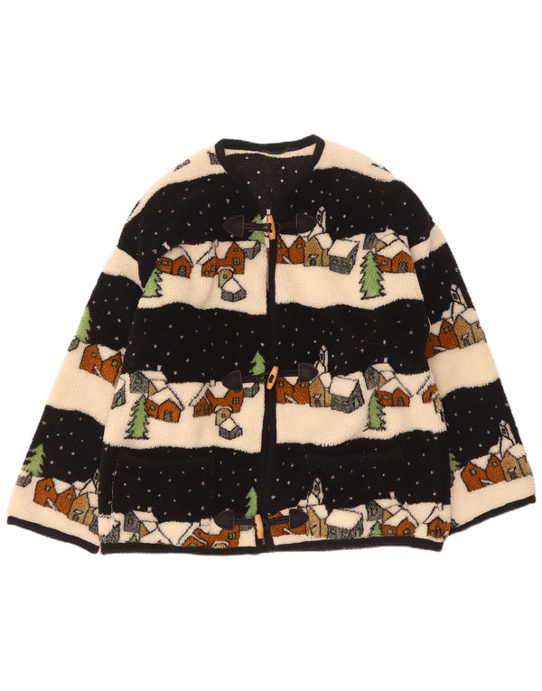 Jaqueta de lã feminina vintage com ajuste inovador Reino Unido 18 XL inverno multicolorido