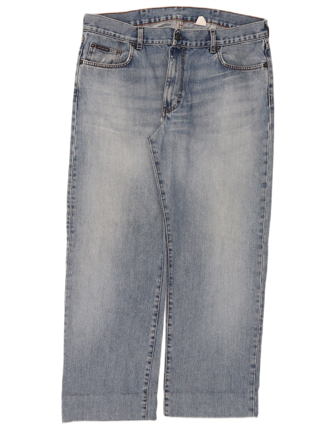 Calça jeans reta feminina Calvin Klein W36 L28 azul