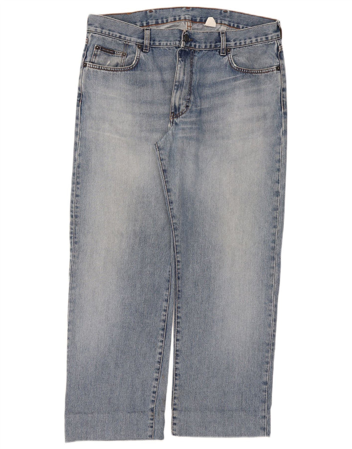 Calça jeans reta feminina Calvin Klein W36 L28 azul