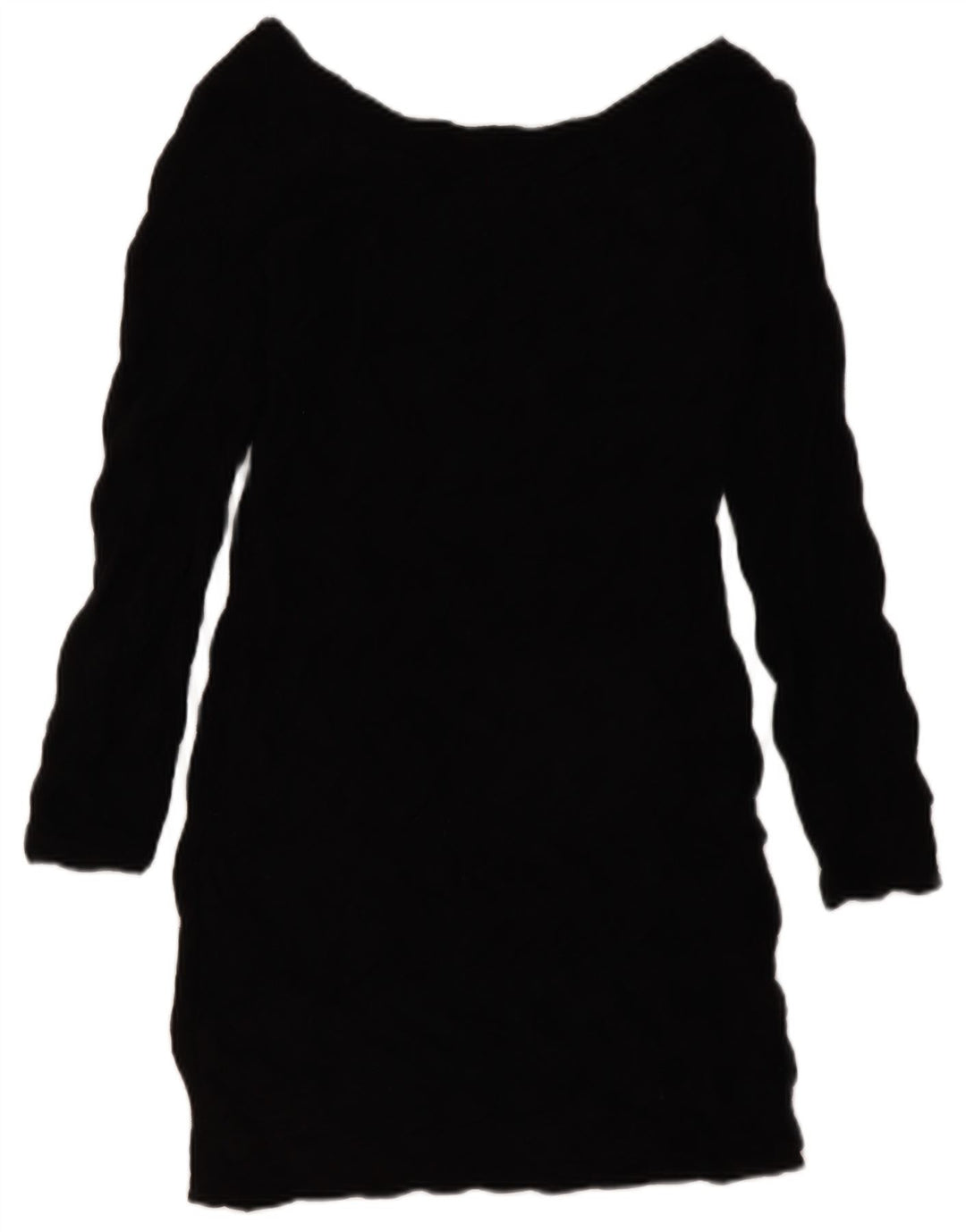 Vestido feminino ZARA com bainha de manga comprida Reino Unido 14 grande preto