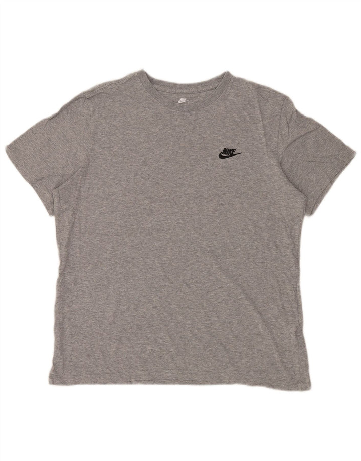 Camiseta masculina NIKE grande algodão cinza