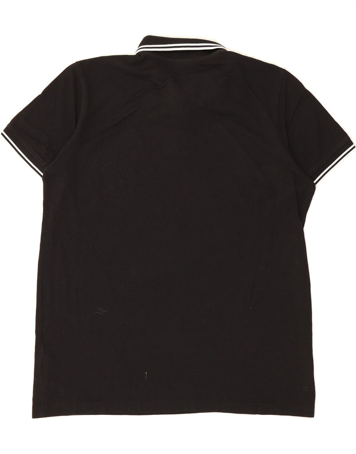 KAPPA Mens Polo Shirt XL Black Cotton Vintage Kappa and Second-Hand Kappa from Messina Hembry 
