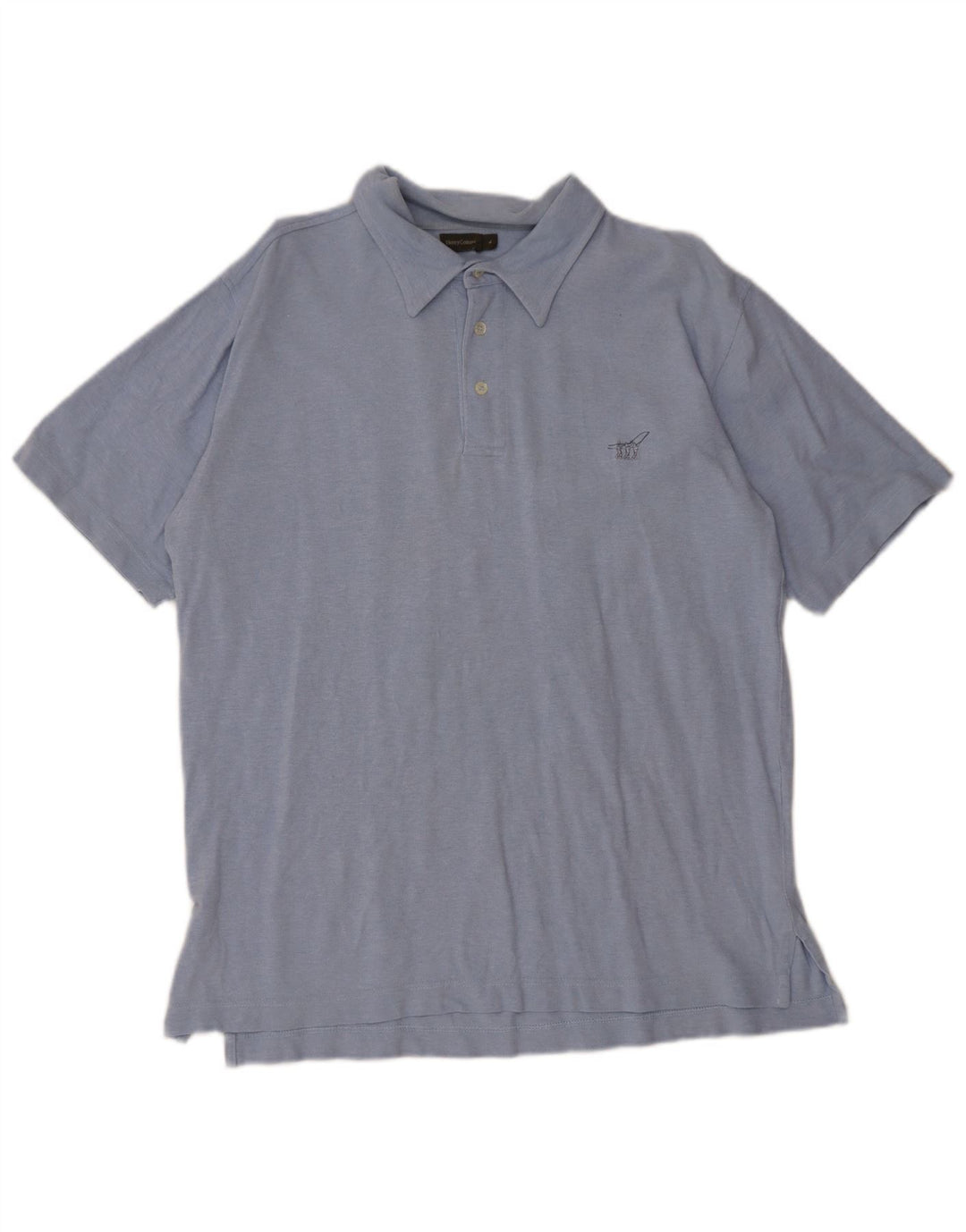 Camisa polo masculina Henry Cottons grande algodão azul