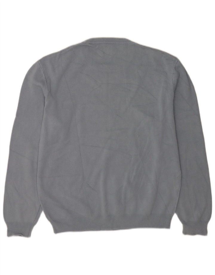 Zara Suéter masculino com gola redonda XL algodão cinza