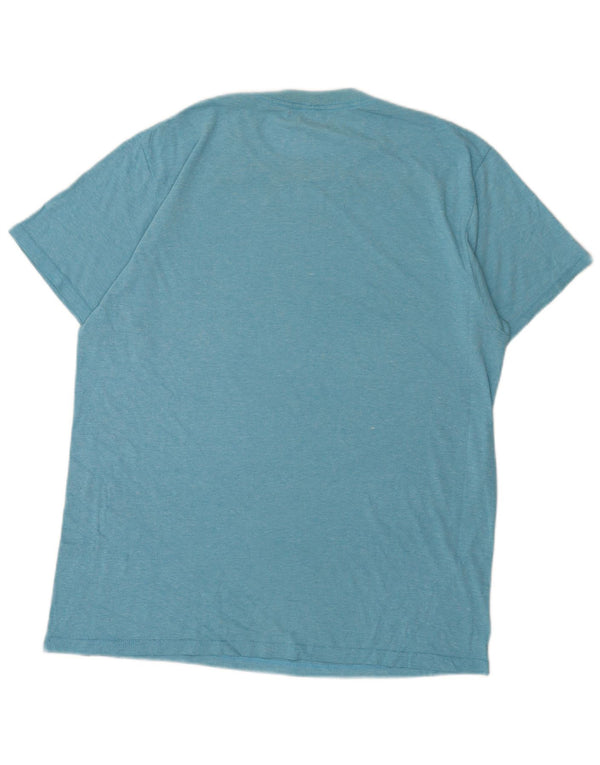 Hurley Camiseta masculina gráfica top grande algodão azul