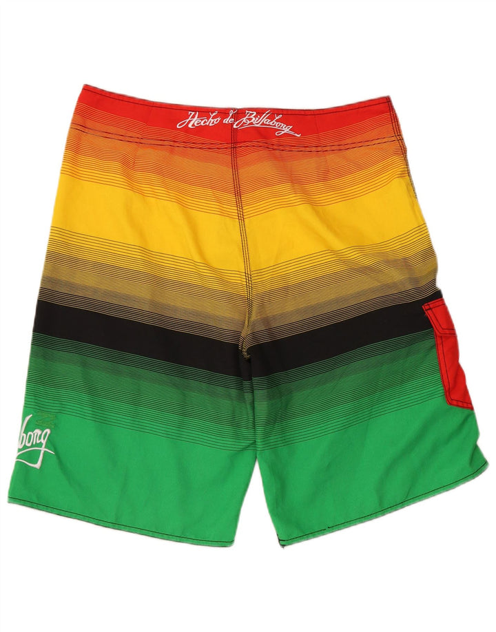 Billabong Mens Graphic Natação Shorts Grande Listrado Multicolorido
