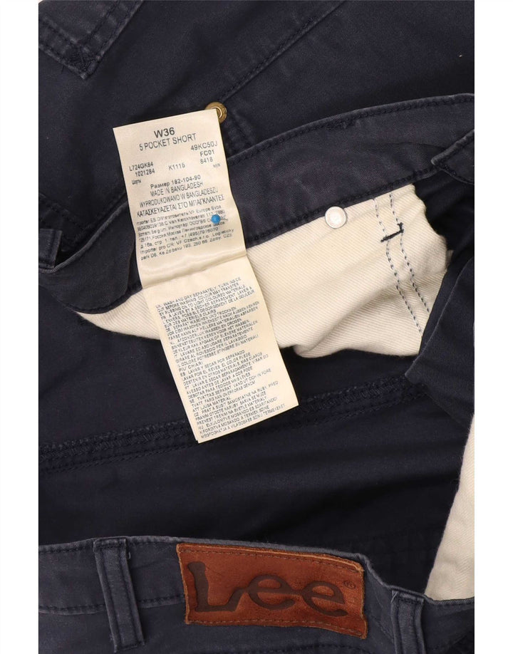 Shorts jeans masculino Lee W36 grande algodão azul marinho