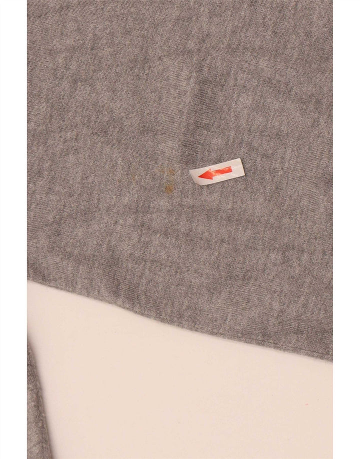 Suéter masculino Zara com decote em V cinza médio manchado