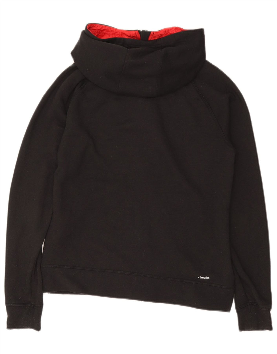ADIDAS Womens Climalite Zip Hoodie Sweater UK 4/6 XS Preto Poliéster
