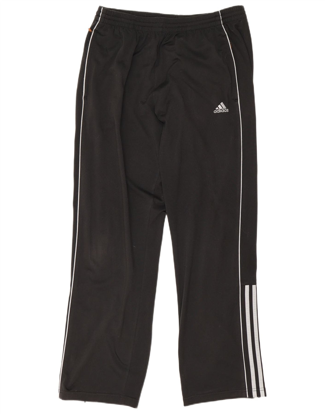 Calças de treino masculinas Adidas UK 40/42 poliéster preto médio