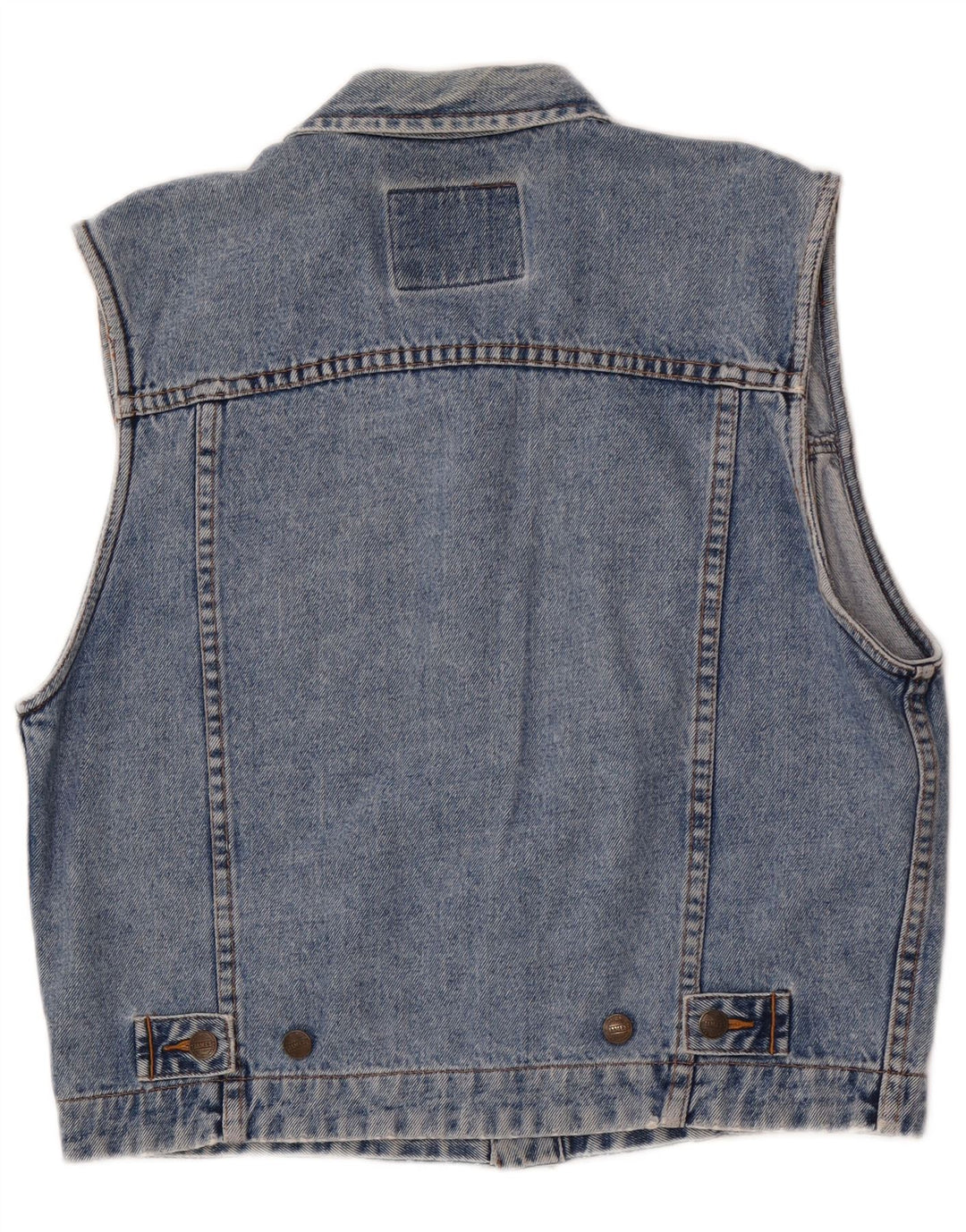 Colete jeans masculino James Dillon UK 36 algodão azul pequeno