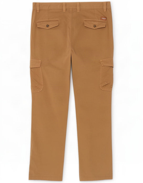 Carrera Mens Regular Fit Cargo Calças W40 L30 Algodão Bege