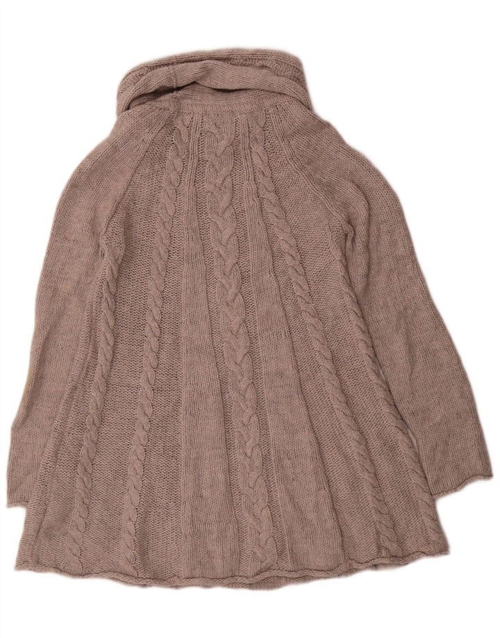Suéter feminino Marks & Spencer com gola redonda Reino Unido 10 pequeno cinza acrílico