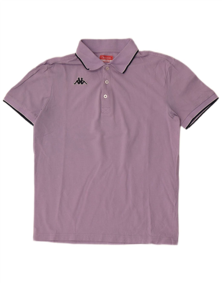 Camisa polo masculina Kappa grande algodão roxo