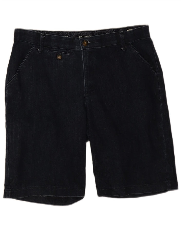 Shorts jeans feminino Lee US 10 grande W32 algodão azul marinho