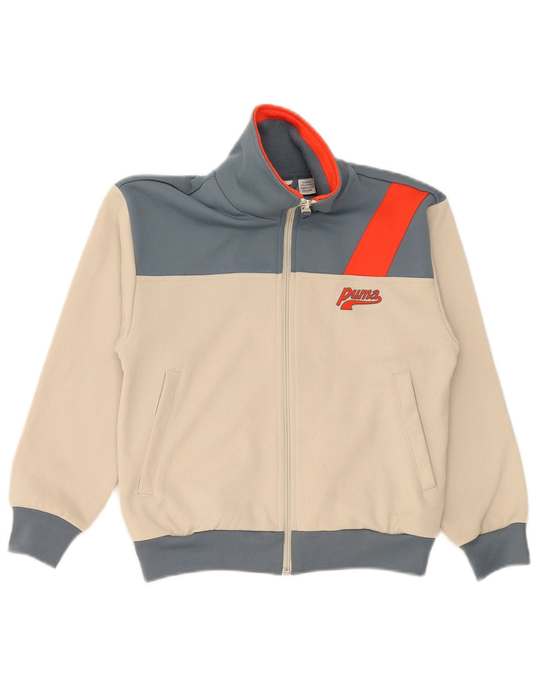 Jaqueta Puma Boys Graphic Tracksuit Top 9-10 Anos Bege Colourblock